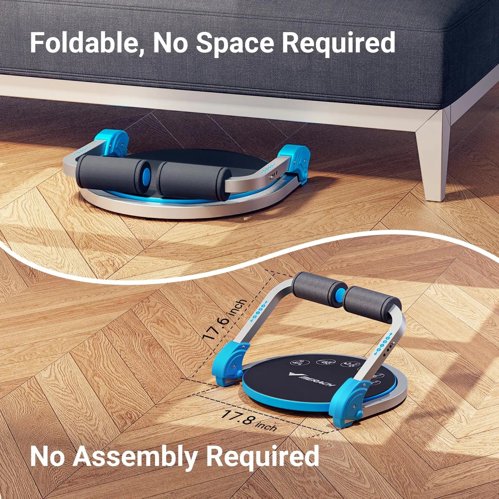 MERACH Adjustable Resistance Automatic Rebound Sit-Up Machine
