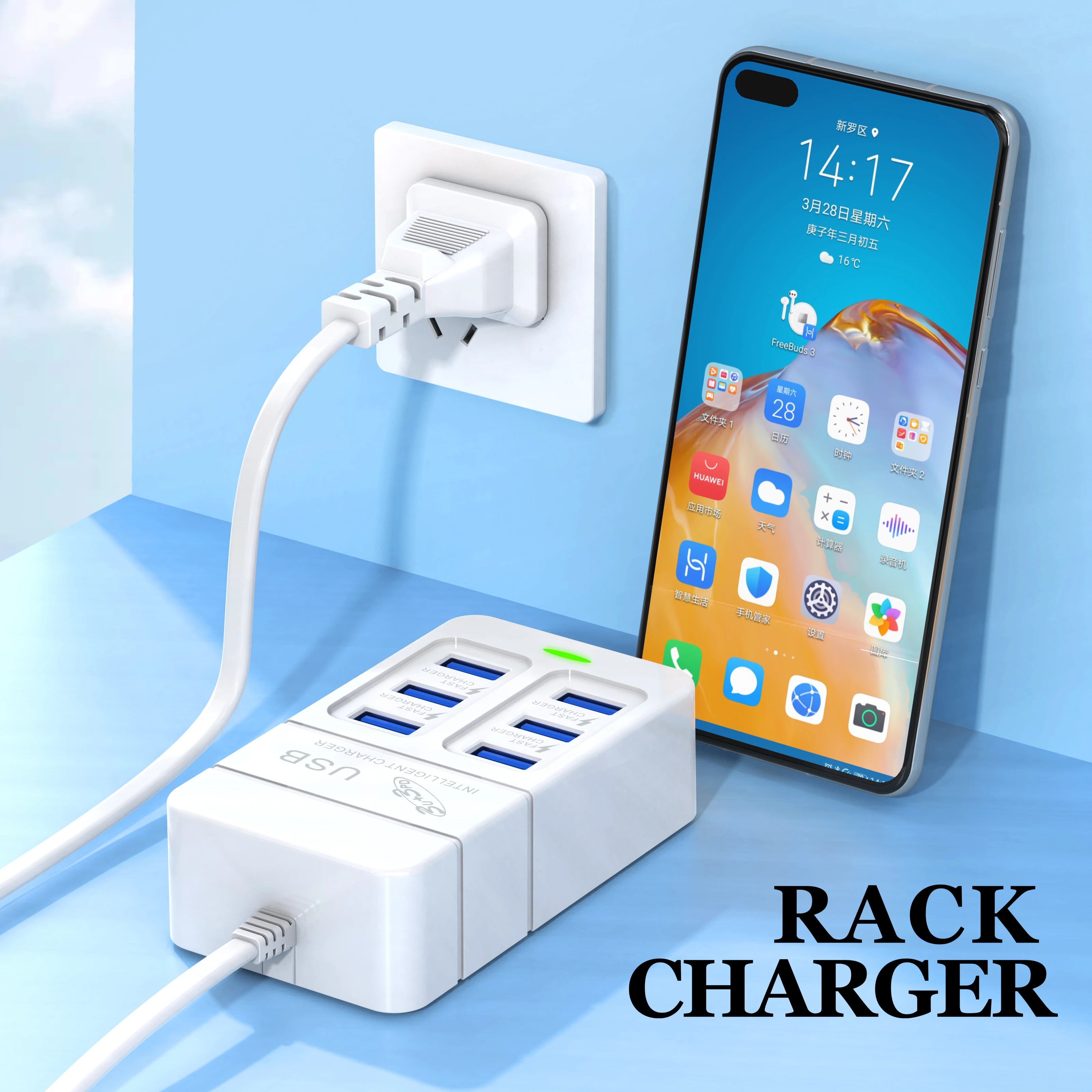 6-in-1 USB Charger – 35W Fast Charging Hub for All Your Devices