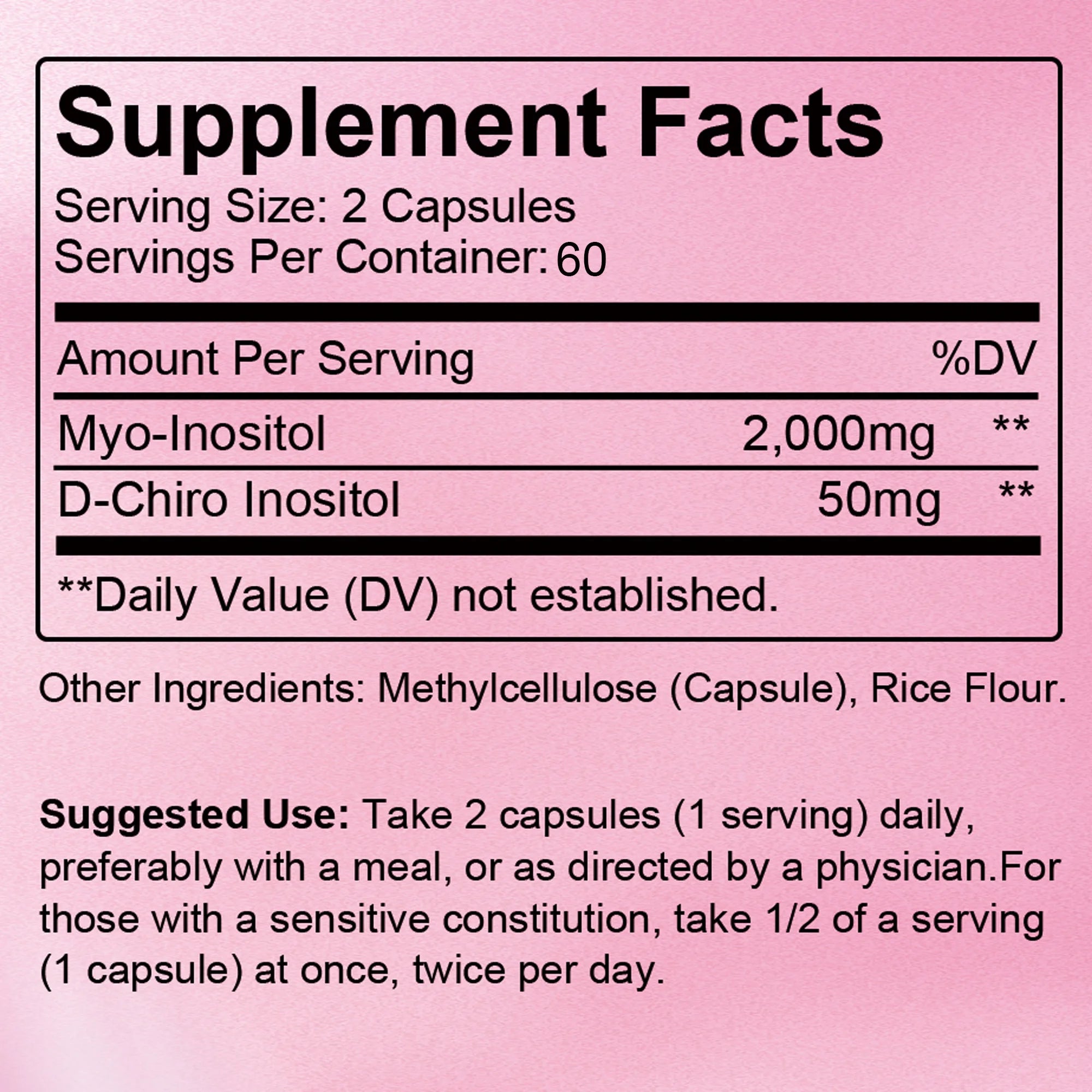 Myo & D-Chiro Inositol Capsules for Hormone & Fertility Support