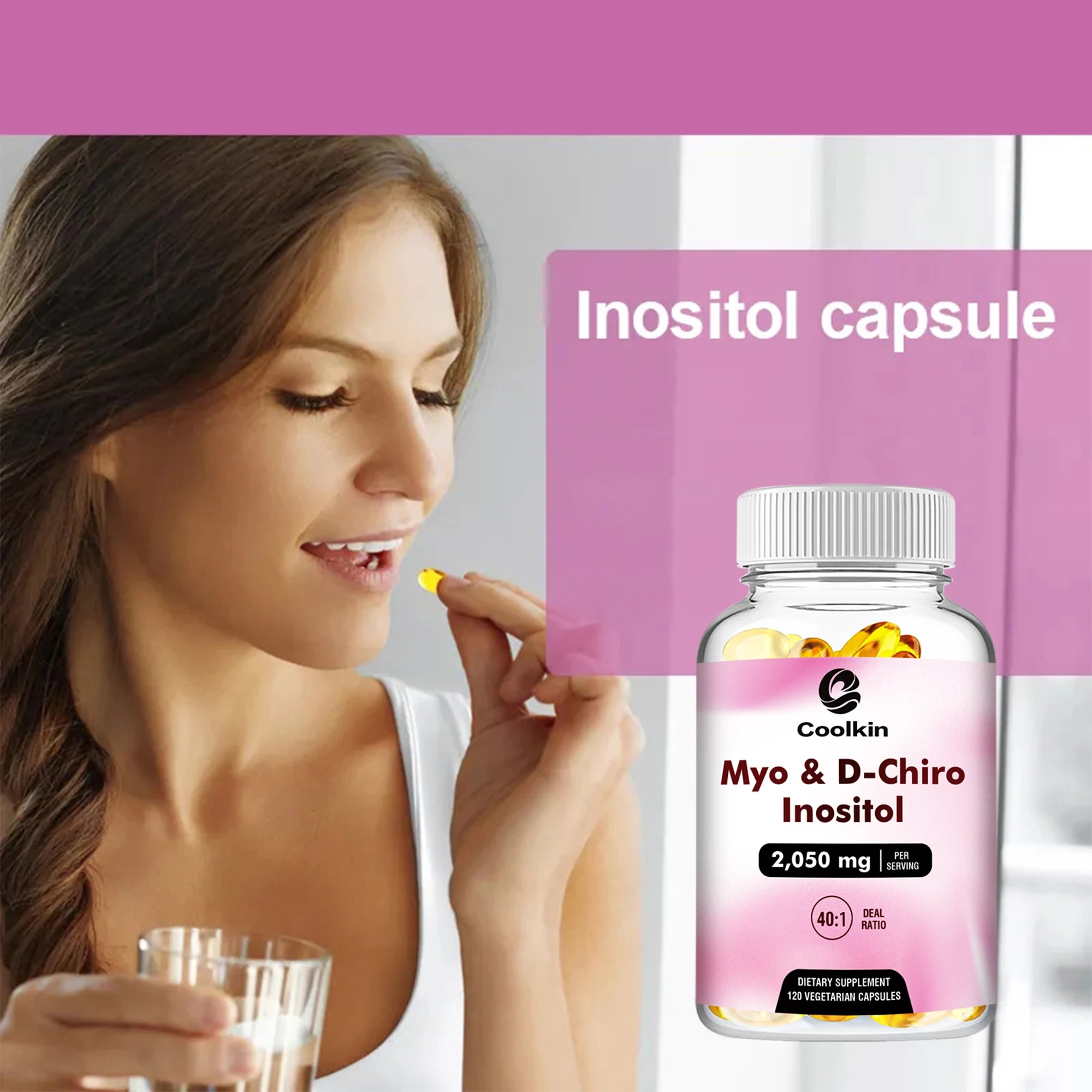 Myo & D-Chiro Inositol Capsules for Hormone & Fertility Support