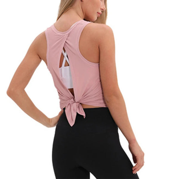 Loose Fit Naked-Feel Open Back Yoga Tank Top