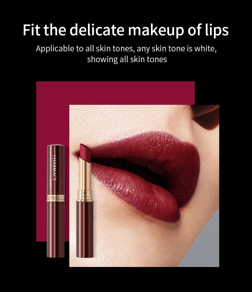 💄 CHARMACY 16 Colors Waterproof Velvet Lipstick – Long-Lasting Matte Finish