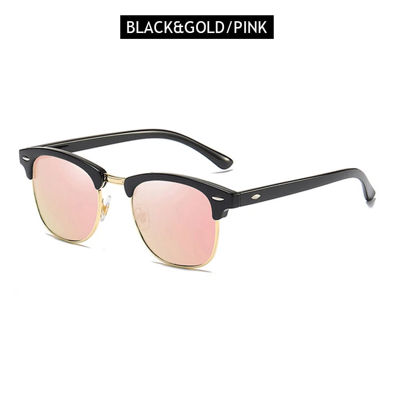 Classic Half Frame Polarized Sunglasses – Retro Style, Modern Eye Protection