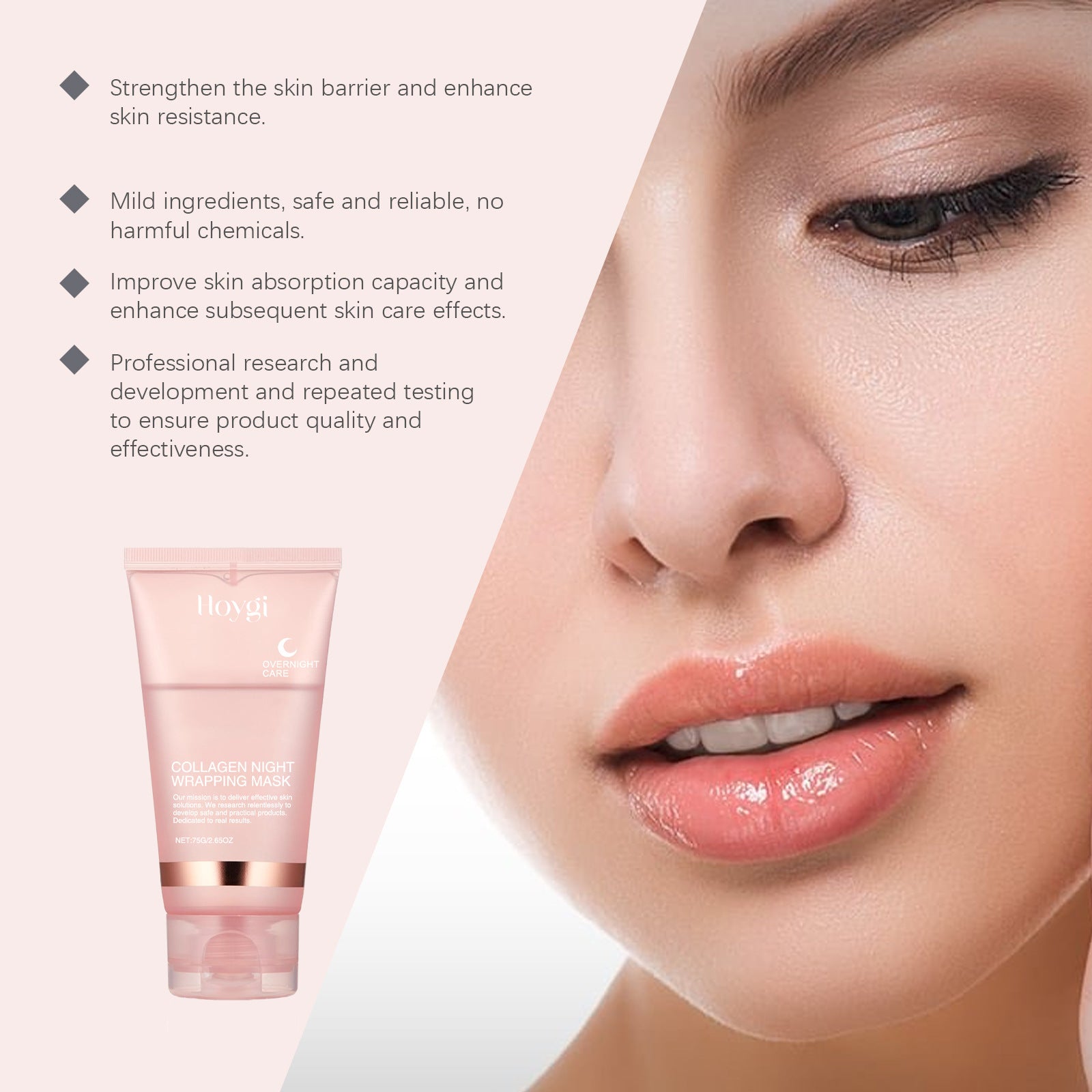 🌙 Collagen Overnight Wrapping Peel Off Facial Mask – Deep Hydration & Skin Renewal