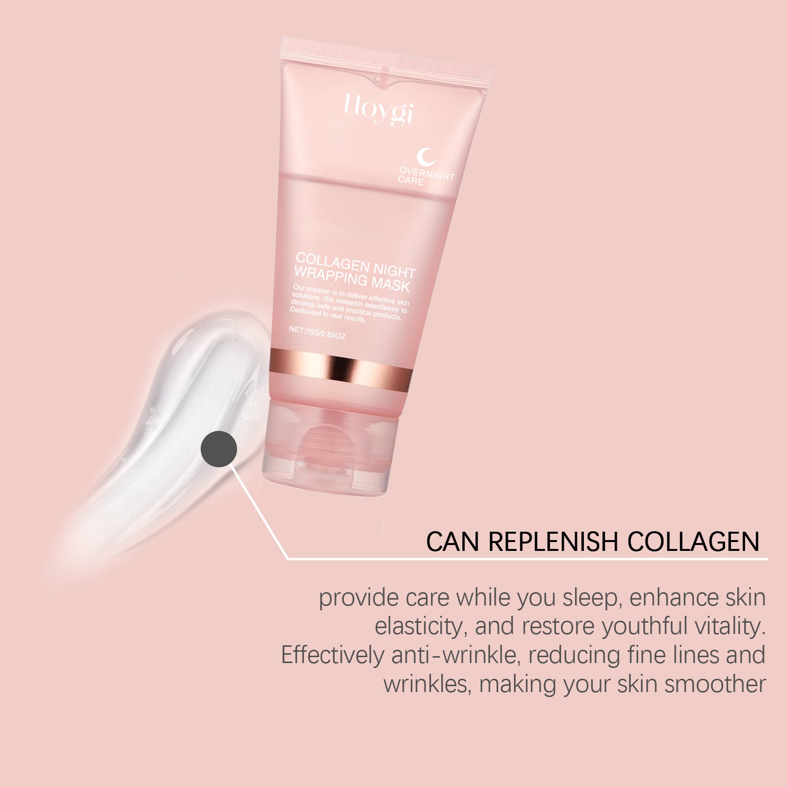 🌙 Collagen Overnight Wrapping Peel Off Facial Mask – Deep Hydration & Skin Renewal