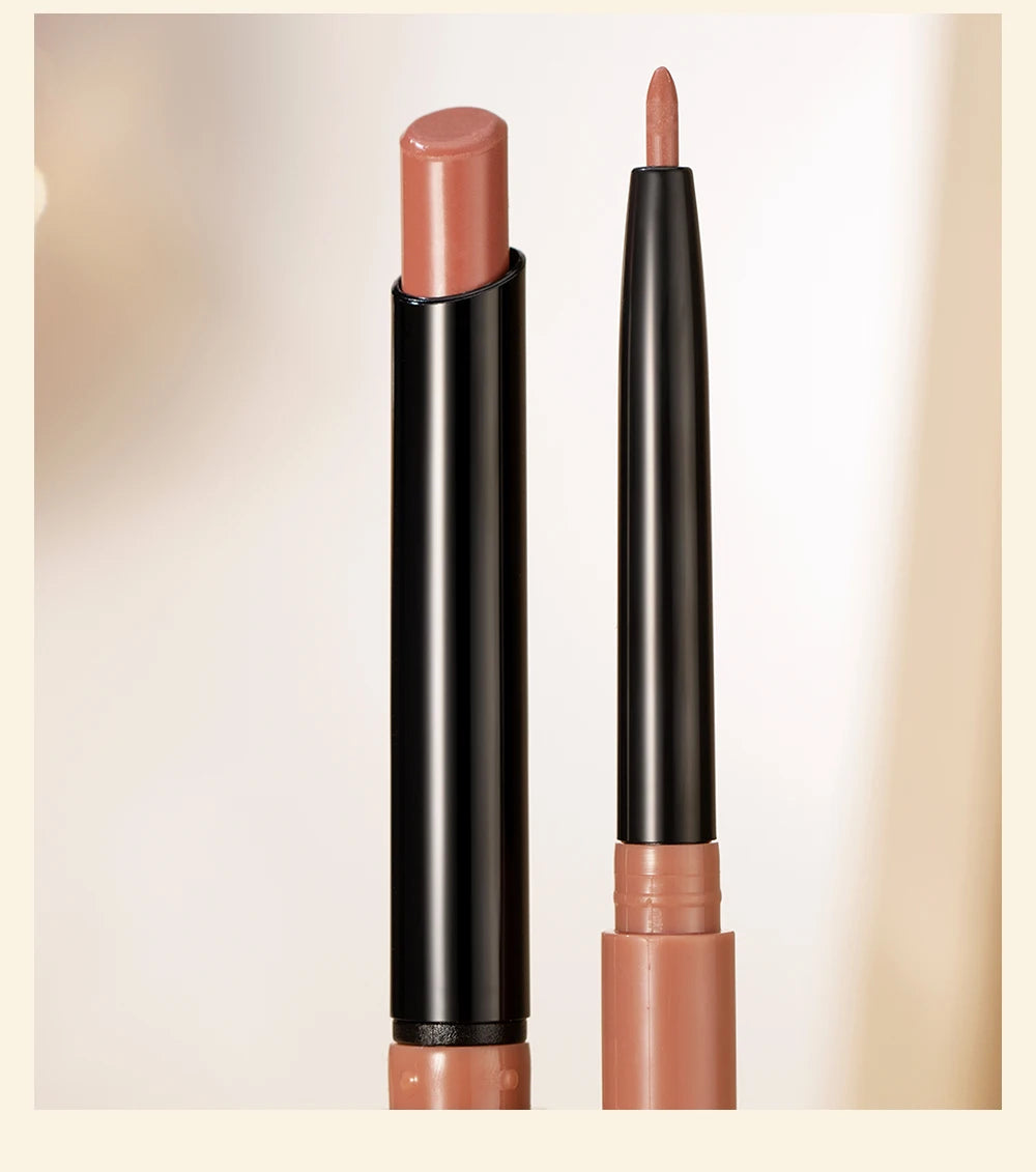 :  💋 QIBEST 2pcs Lipstick & Lipliner Pen Set – Matte Nude Waterproof Duo