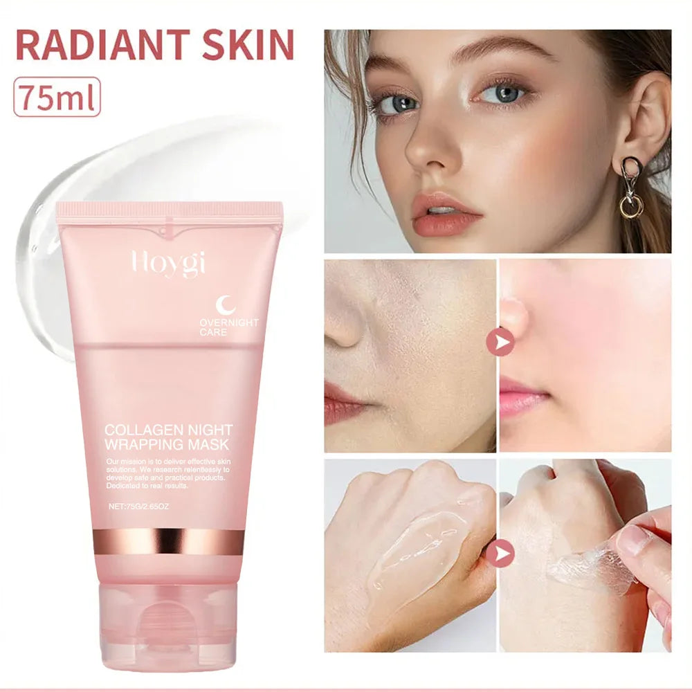 🌙 Collagen Overnight Wrapping Peel Off Facial Mask – Deep Hydration & Skin Renewal