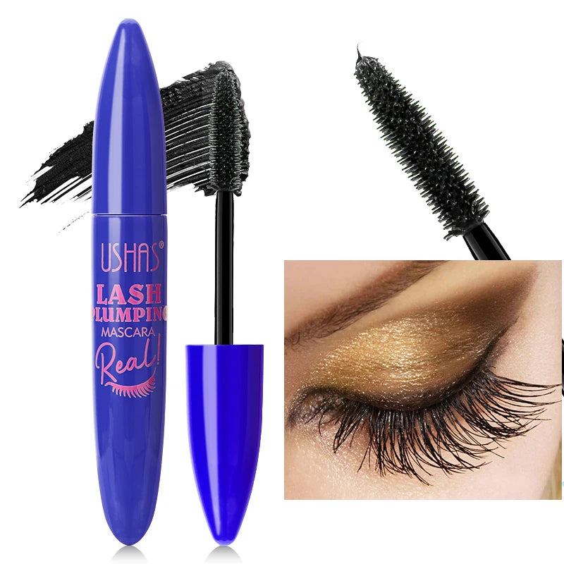 🌟 USHAS Ultra Long Lasting 4D Waterproof Mascara – Fiber Lash Extension