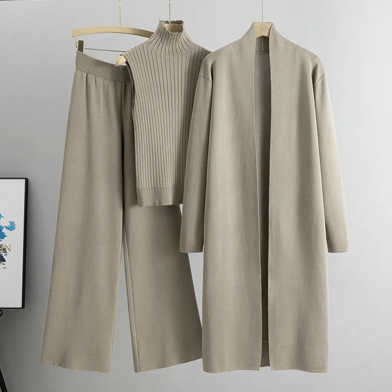 👗 3PCS Solid Tape Patch Tank Top & Pants Set with Coat – Women’s Casual Tracksuit