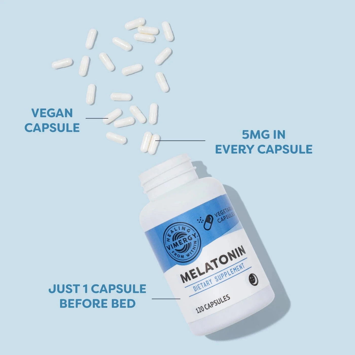 Melatonin, Natural Sleep Aid Supplement