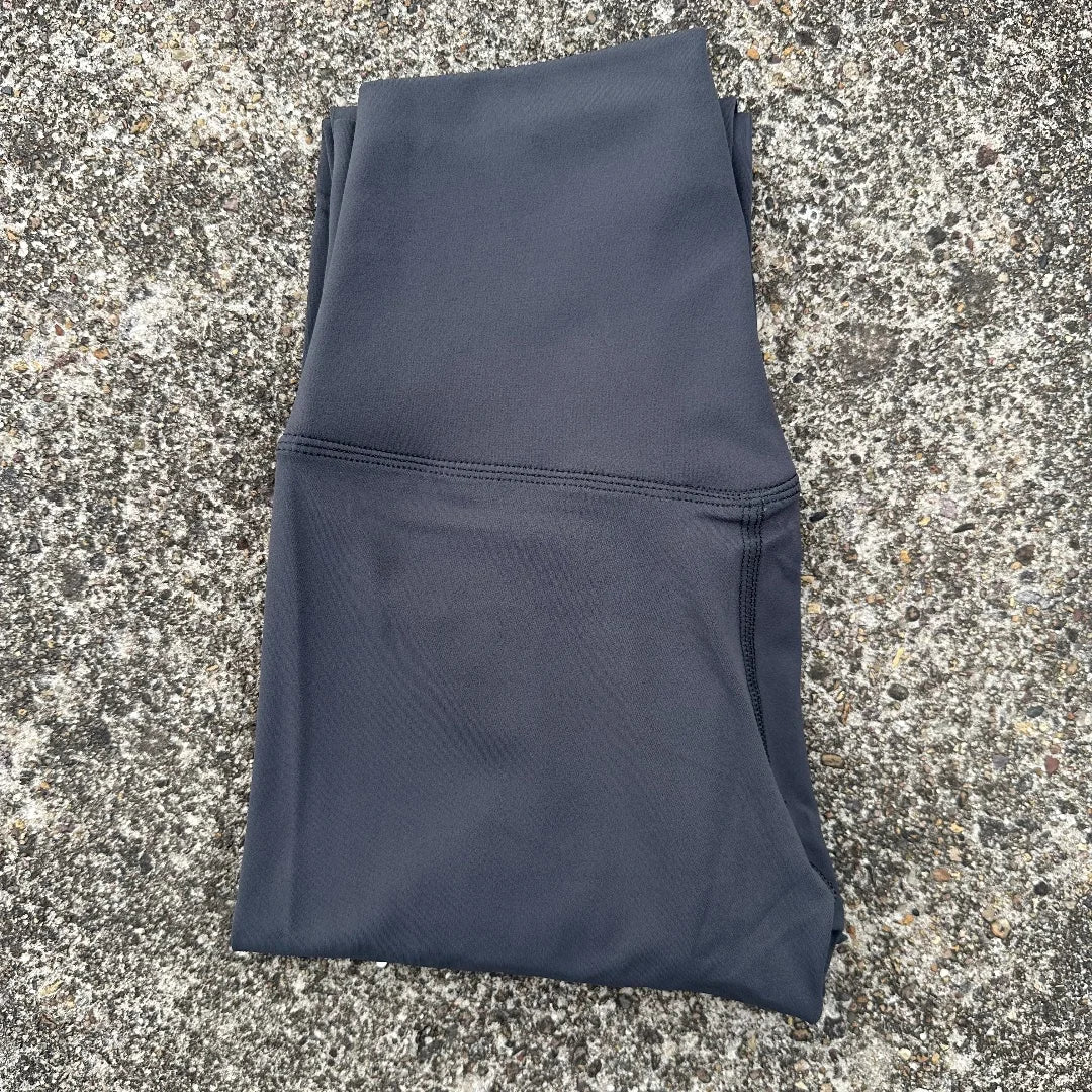 🧘 Solid Color High Waist Yoga Leggings with Back Waist Pocket