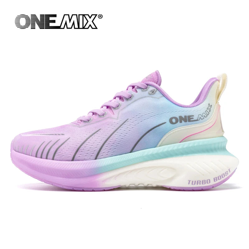 👟 ONEMIX White Road Running Shoes – Air Cushion Comfort & Performance