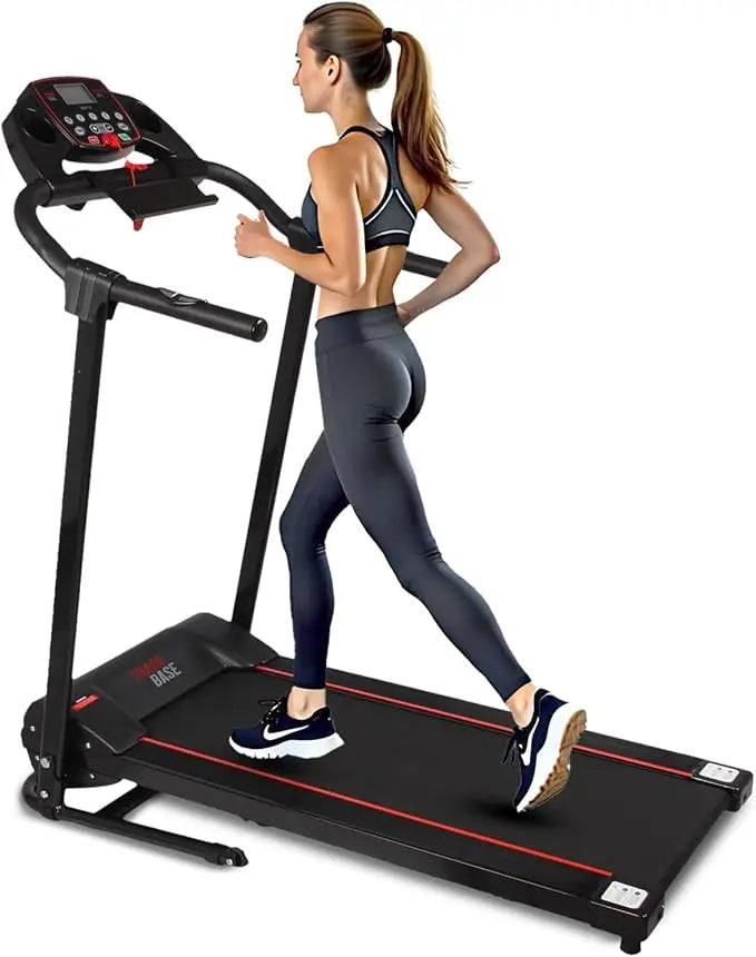 Electric Folding Smart Treadmill with Manual Incline Adjustment