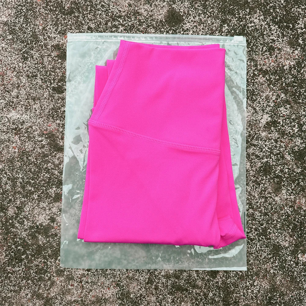 🧘 Solid Color High Waist Yoga Leggings – Soft Athletic Sport Pants