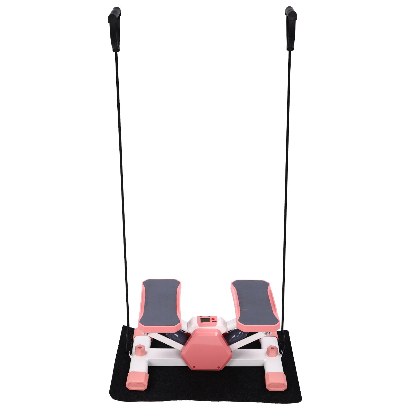 Compact Step Fitness Machine with LCD & Dual Resistance Bands