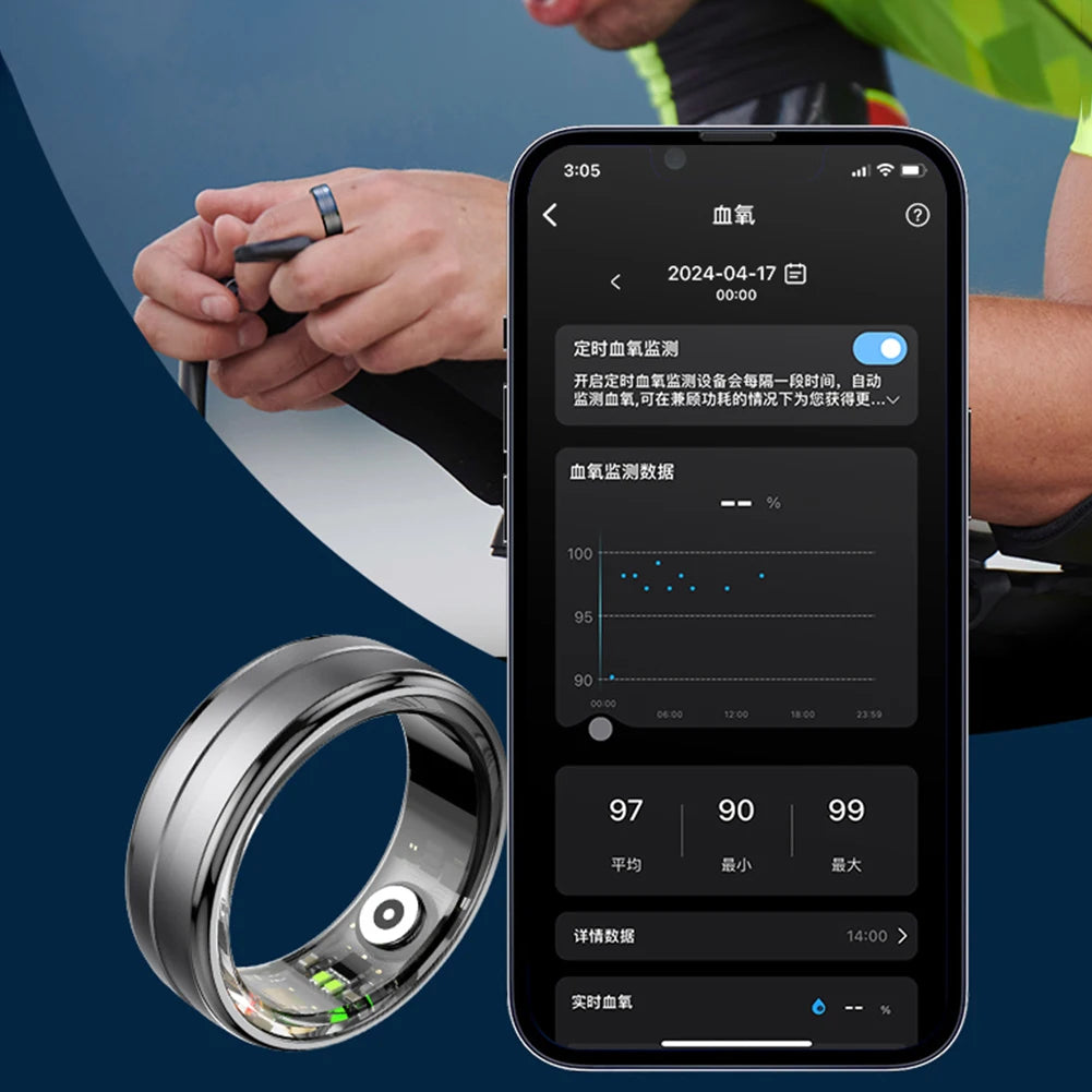 BT Smart Ring – Wearable Fitness Tracker with Heart Rate & Sleep Monitoring