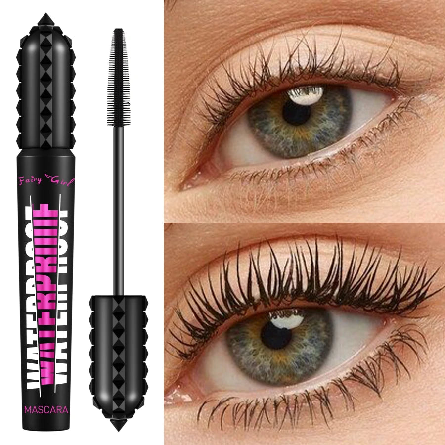 Black Waterproof Mascara – 4D Lengthening & Volumizing Effect
