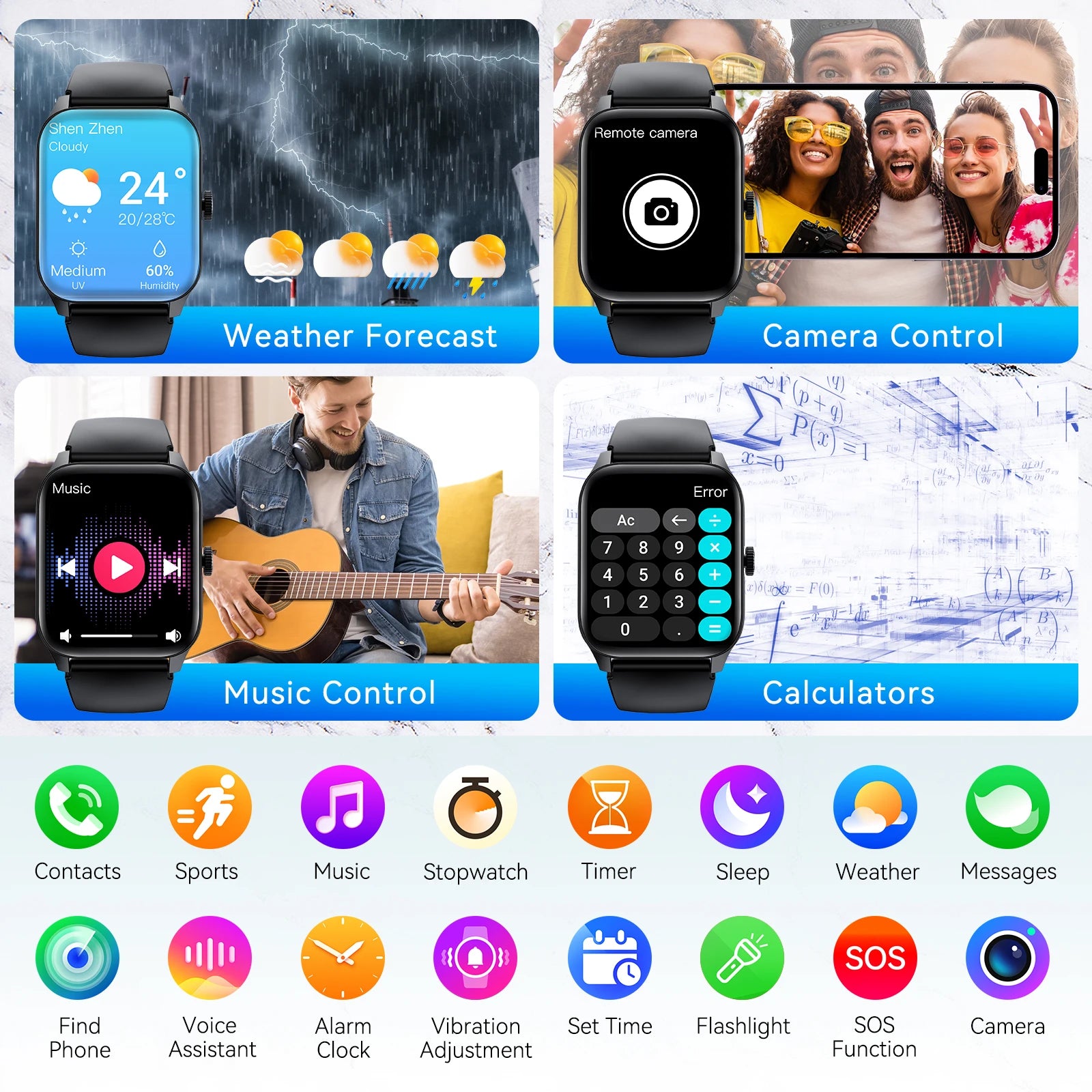 LaNikar QS56 Smartwatch – 1.83" TFT Bluetooth Call & Health Monitor