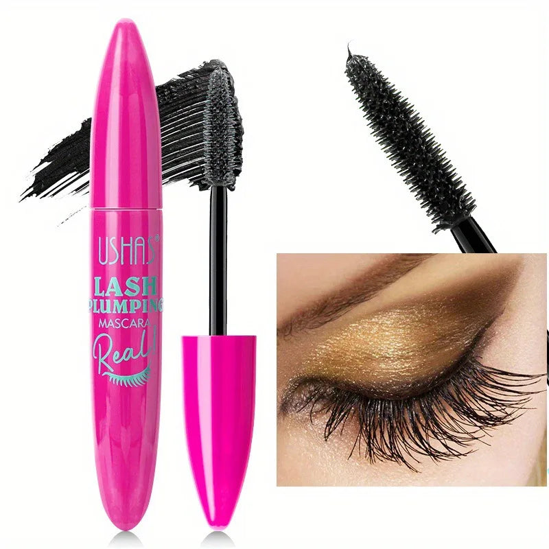 🌟 USHAS Ultra Long Lasting 4D Waterproof Mascara – Fiber Lash Extension