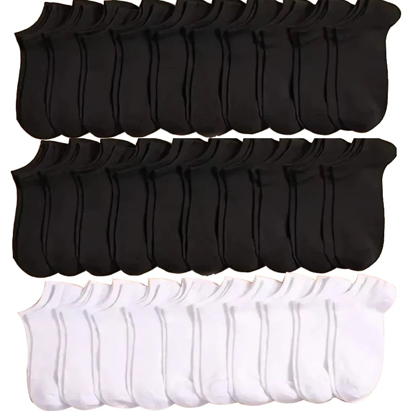Unisex Casual Plain Color Boat Socks – Breathable, Sweat-Absorbing Comfort All Day
