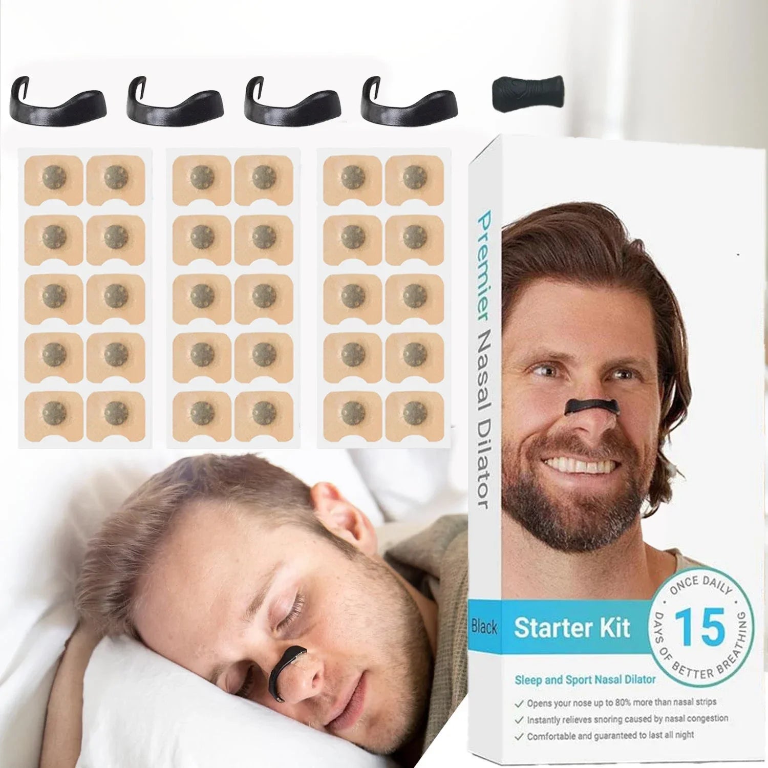 15 Pairs Magnetic Nasal Breathing Dilators – Breathe Better, Sleep Deeper, Train Harder
