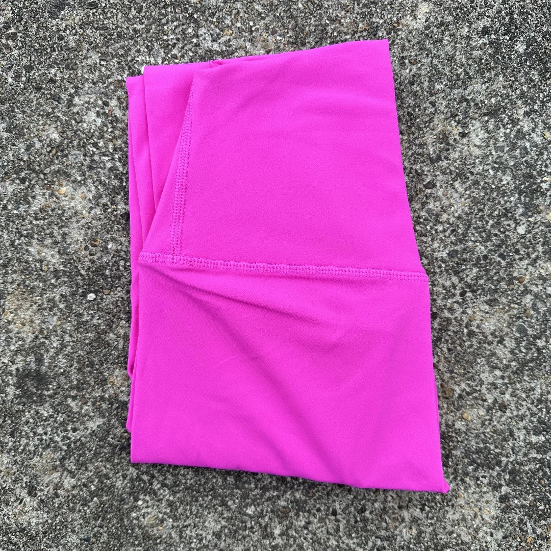 🧘 Solid Color High Waist Yoga Leggings with Back Waist Pocket