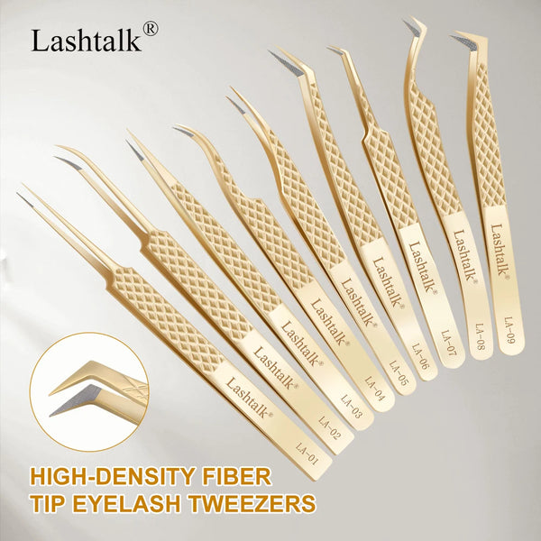 Lashtalk Precision Fiber Tip Tweezer – Diamond Grip, Flawless Lash Control