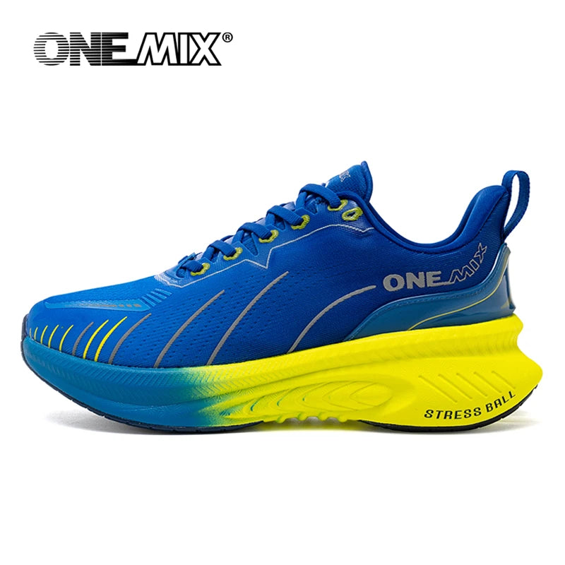 👟 ONEMIX White Road Running Shoes – Air Cushion Comfort & Performance
