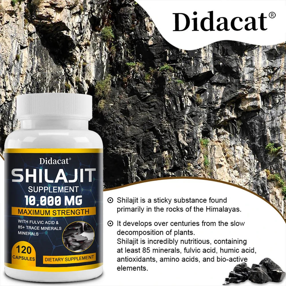 Pure Shilajit Supplement with Fulvic Acid & Trace Minerals