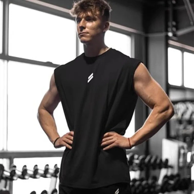 🏋️ Men’s Summer Fitness Sports Tank Top – Quick-Dry & Breathable