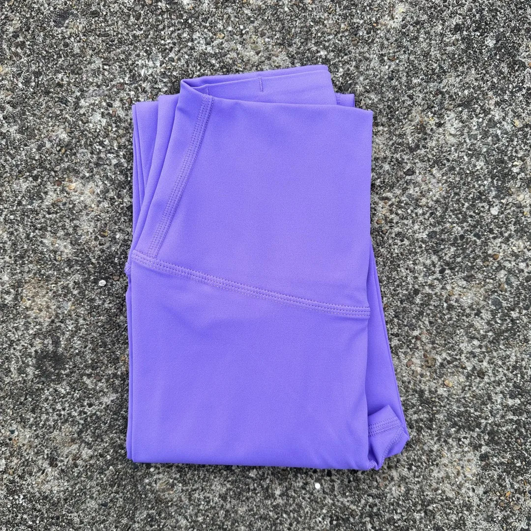 🧘 Solid Color High Waist Yoga Leggings – Soft Athletic Sport Pants