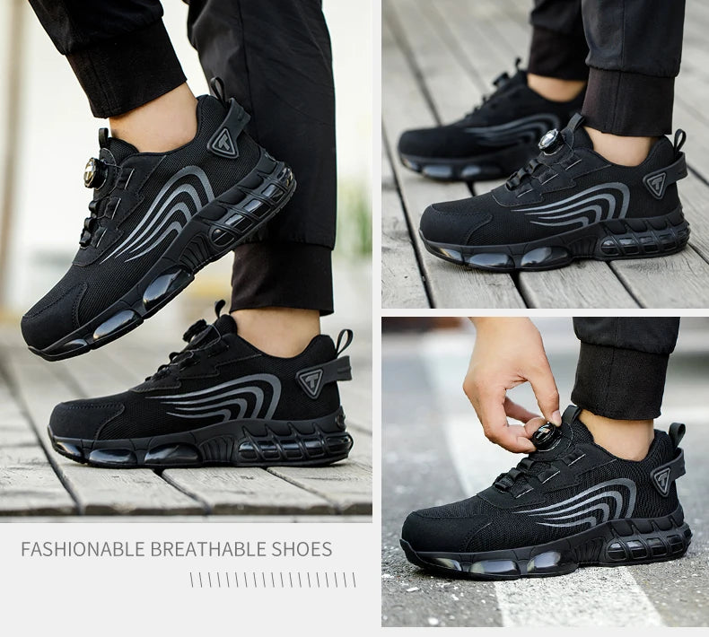 👟 Rotary Button Safety Shoes – Fashion Meets Protection