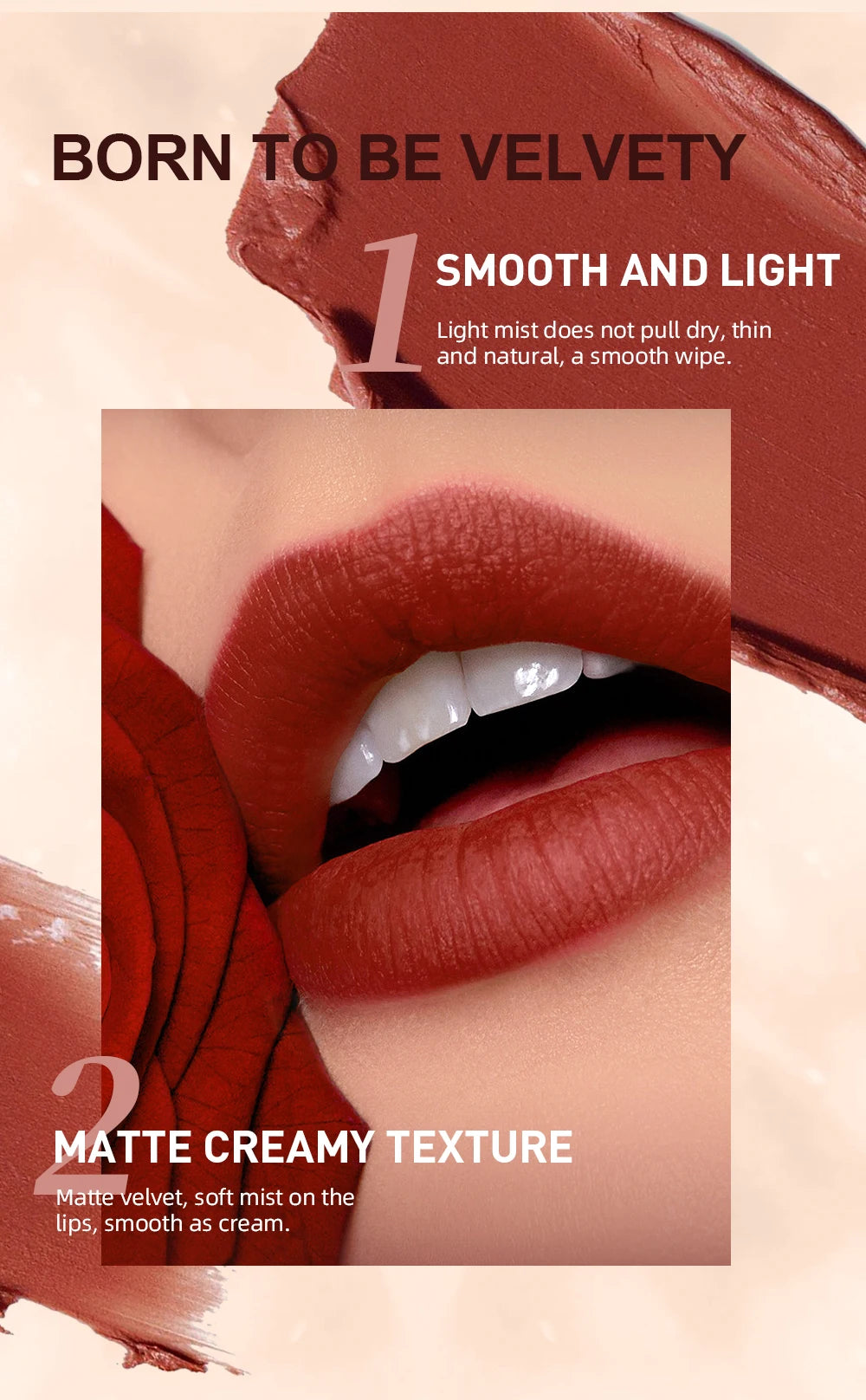 :  💋 QIBEST 2pcs Lipstick & Lipliner Pen Set – Matte Nude Waterproof Duo
