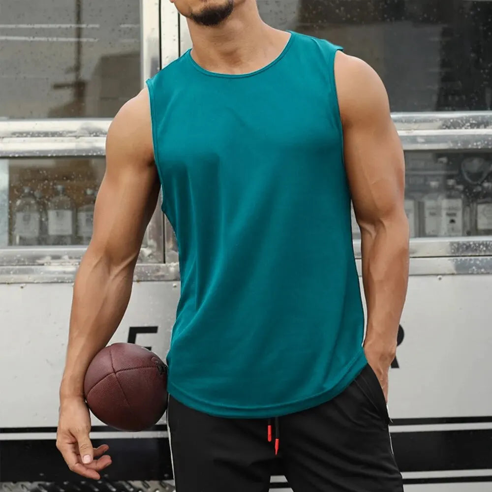 :  🏃‍♂️ Summer Marathon Quick Dry Sports Tank Top – Men’s Sleeveless Training Shirt