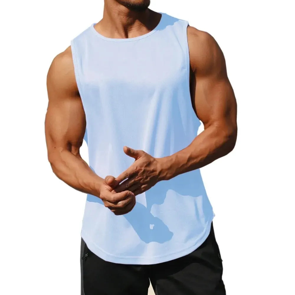 :  🏃‍♂️ Summer Marathon Quick Dry Sports Tank Top – Men’s Sleeveless Training Shirt