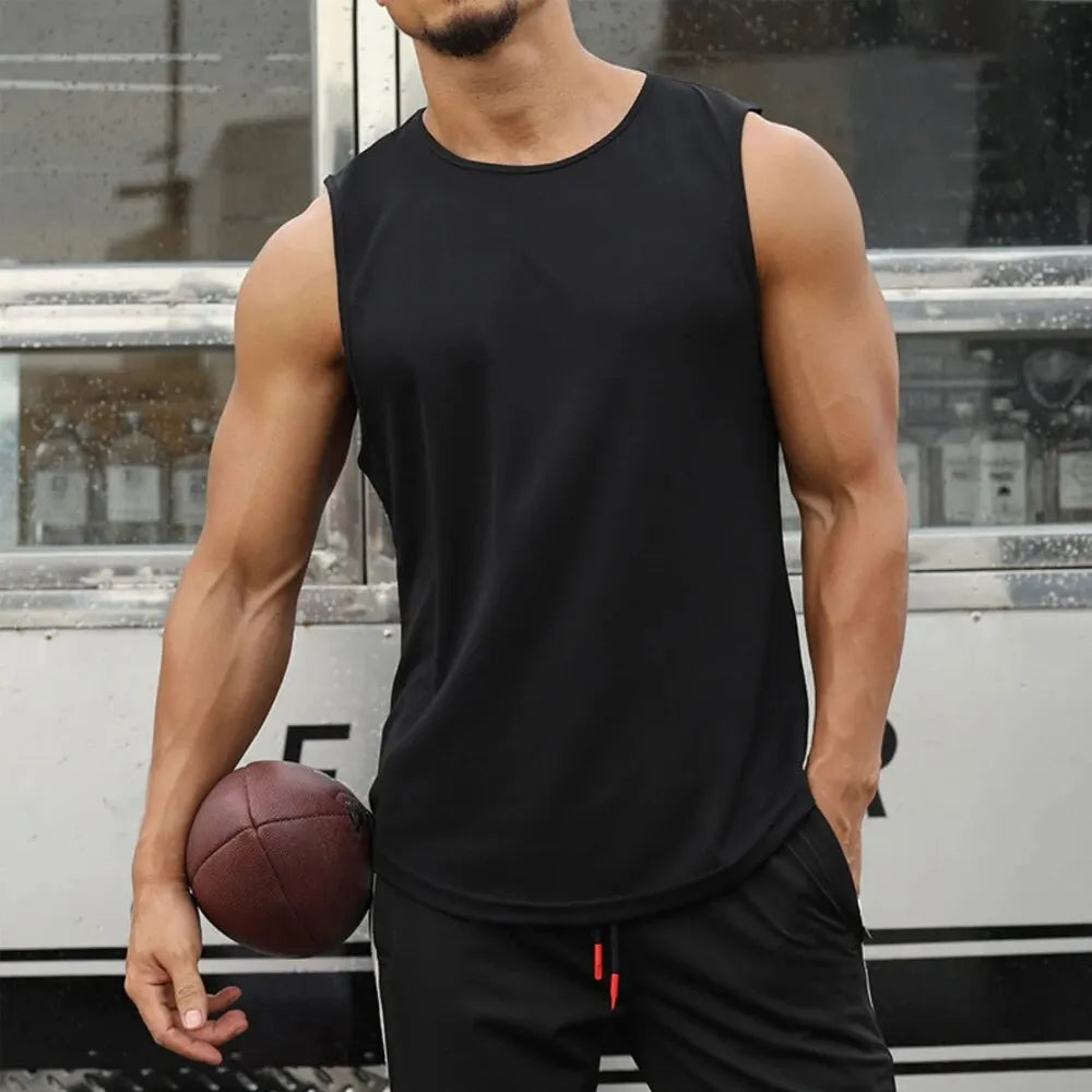 :  🏃‍♂️ Summer Marathon Quick Dry Sports Tank Top – Men’s Sleeveless Training Shirt