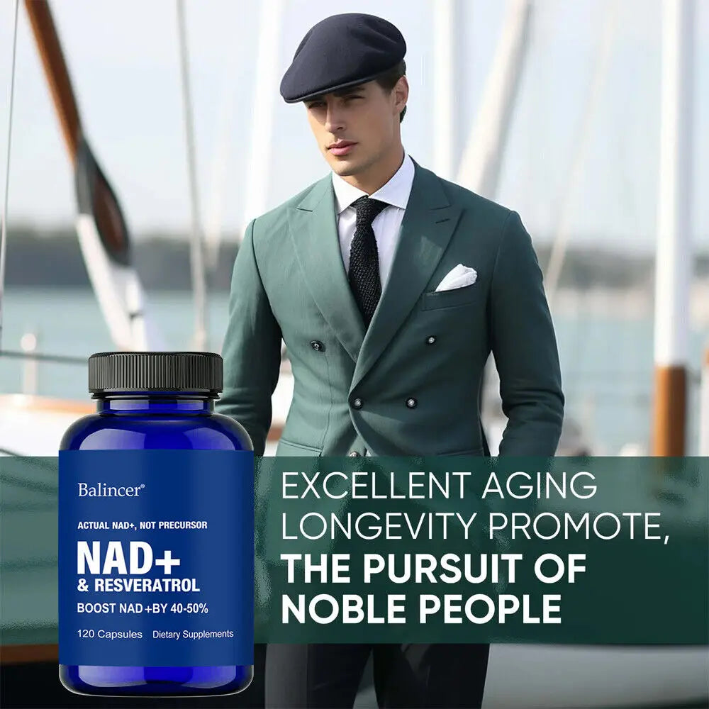 NAD+ Boost Supplement with Resveratrol & Vitamin B3
