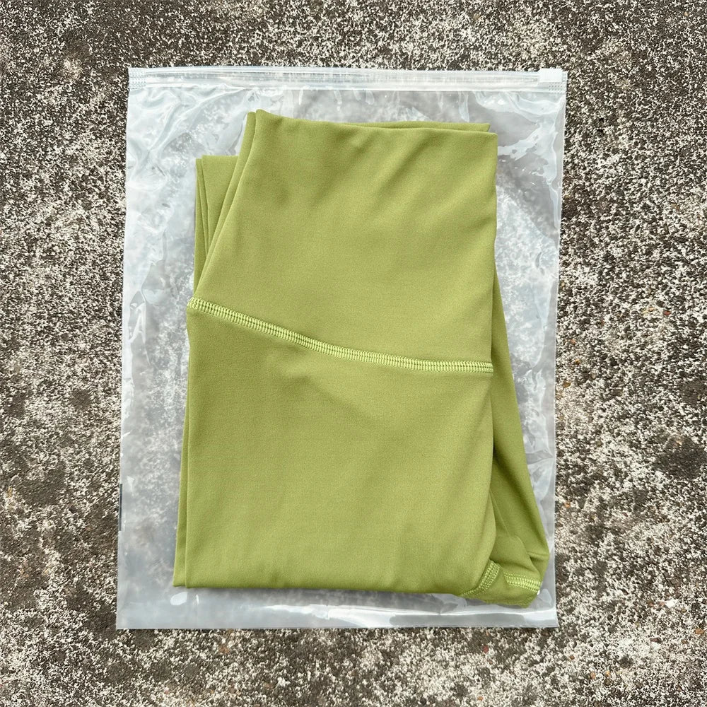 🧘 Solid Color High Waist Yoga Leggings with Back Waist Pocket