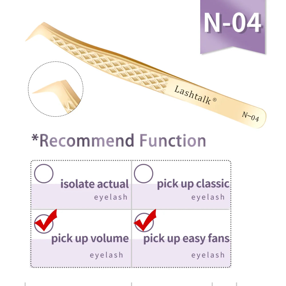 Lashtalk Precision Fiber Tip Tweezer – Diamond Grip, Flawless Lash Control