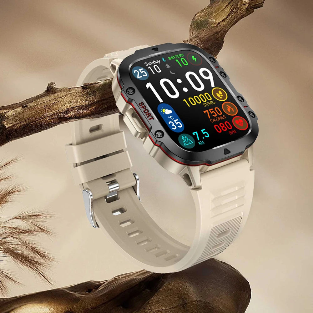 1.96" Touch Screen Men’s Outdoor Smartwatch