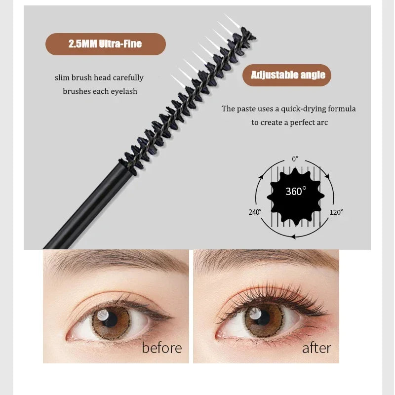 💫 Silk Fiber Matte Mascara – Ultra-Fine Brush Lengthening & Curling