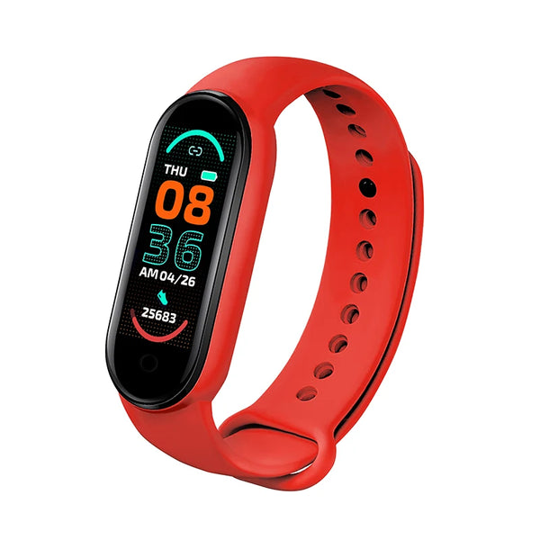 M6 Fitness Smartwatch – Heart Rate & Blood Pressure Monitor, Waterproof