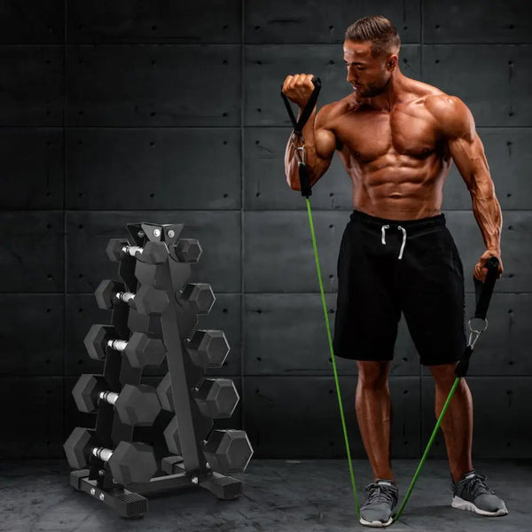 5-Tier Dumbbell Rack – Home Gym Weight Storage Stand