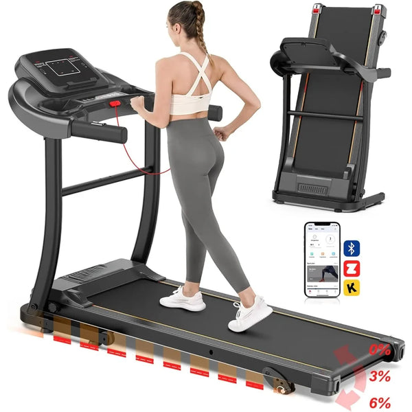 3.0HP Portable Small Treadmill with Speakers