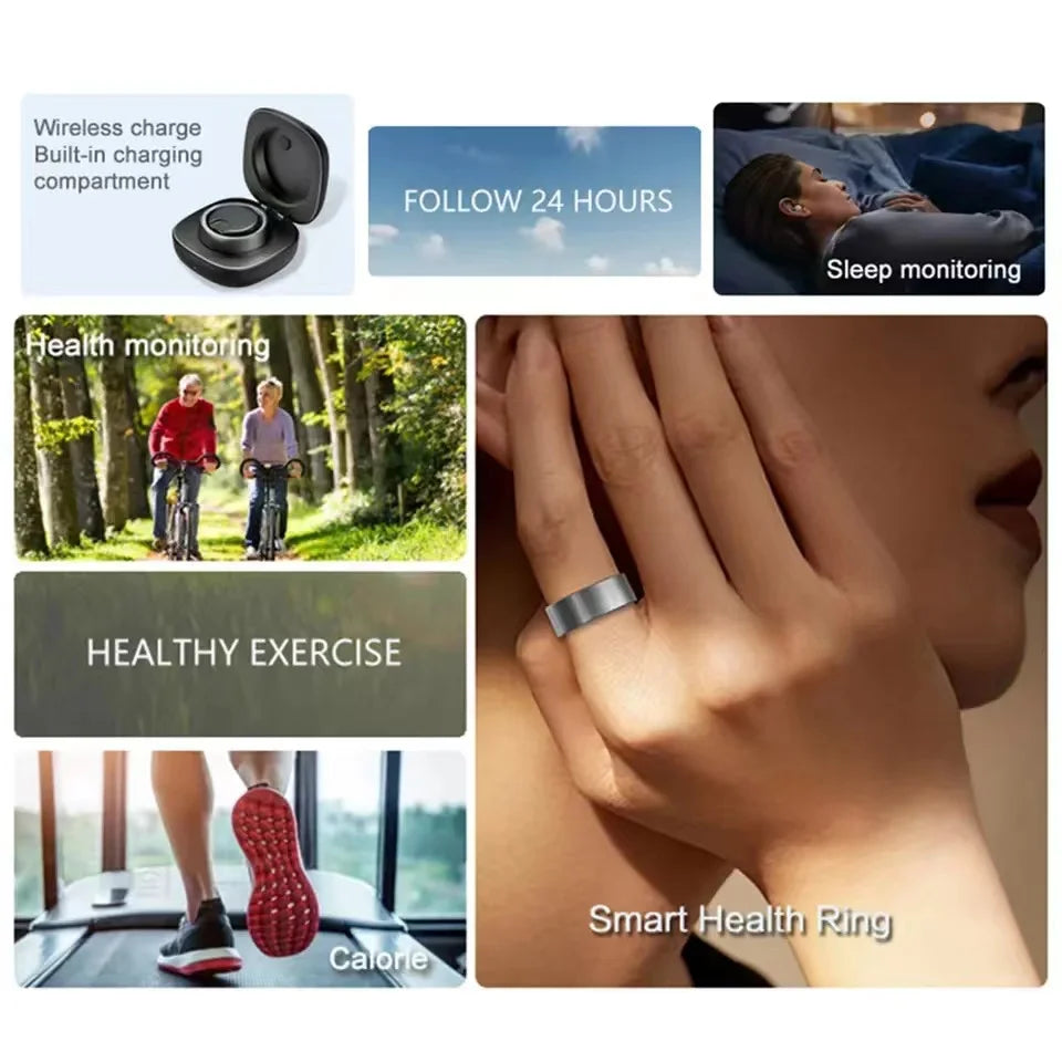 SR200 Smart Ring – Health Tracker with Heart Rate & Oxygen Monitor