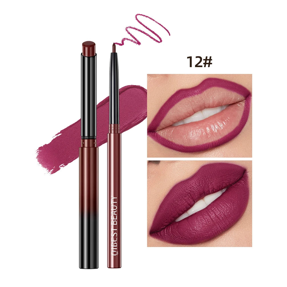 :  💋 QIBEST 2pcs Lipstick & Lipliner Pen Set – Matte Nude Waterproof Duo