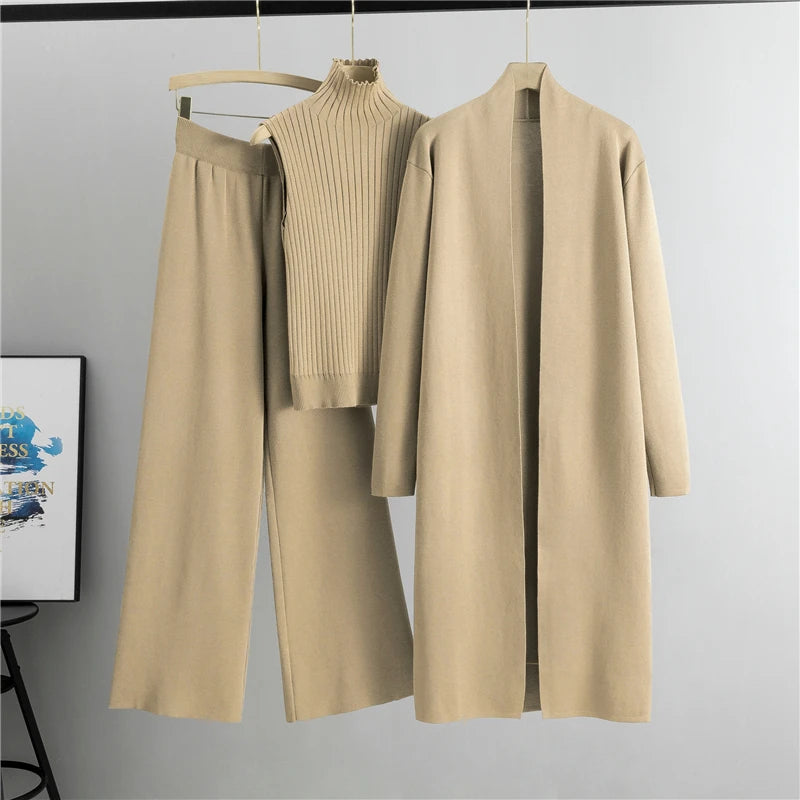 👗 3PCS Solid Tape Patch Tank Top & Pants Set with Coat – Women’s Casual Tracksuit