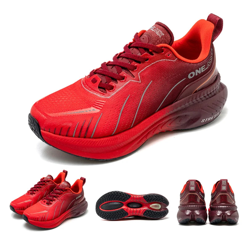 👟 ONEMIX White Road Running Shoes – Air Cushion Comfort & Performance