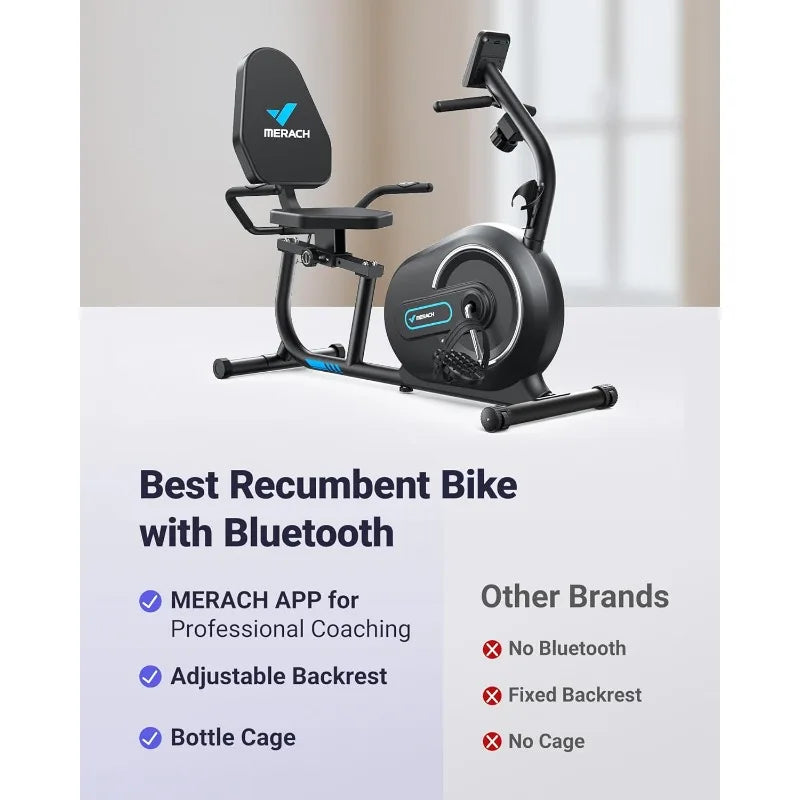 Recumbent Exercise Bike with Smart Bluetooth