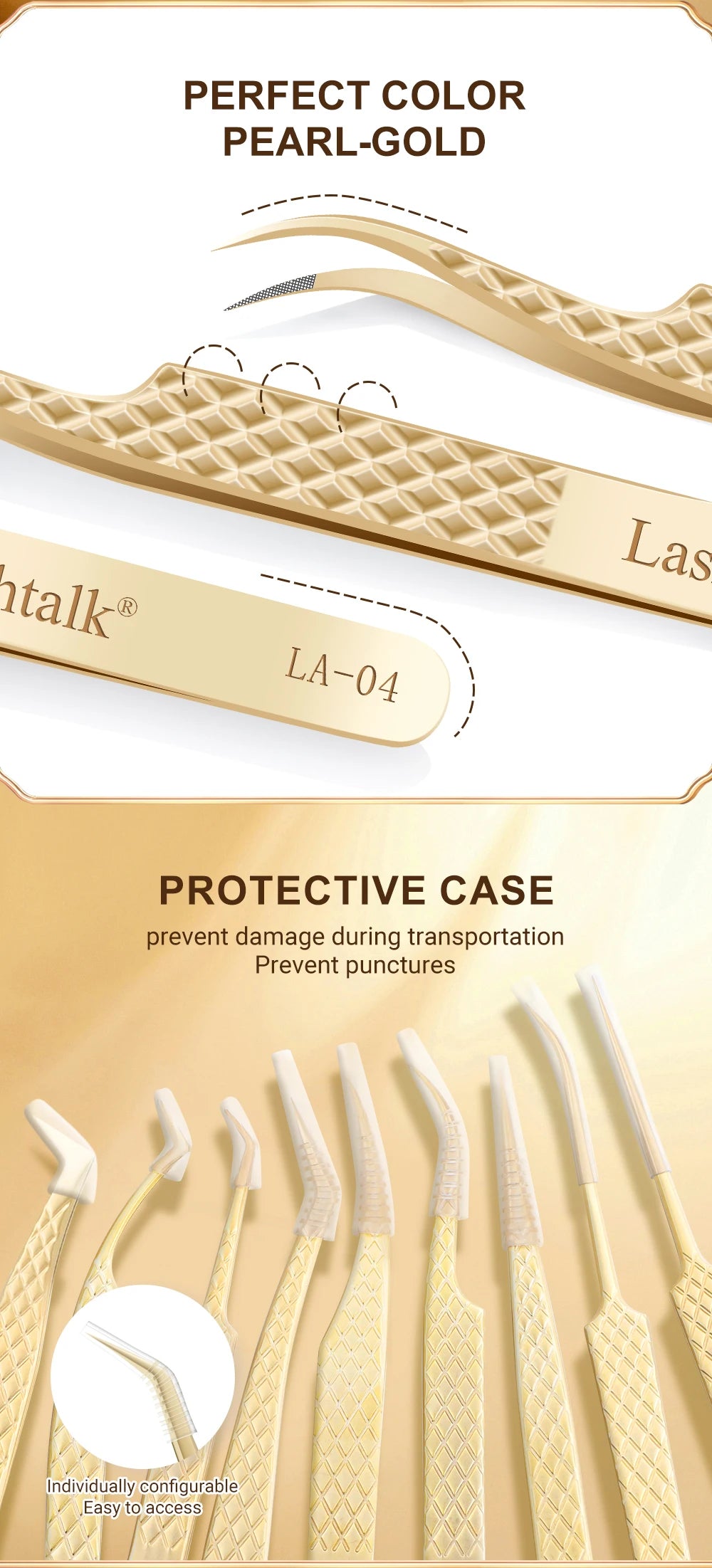 Lashtalk Precision Fiber Tip Tweezer – Diamond Grip, Flawless Lash Control